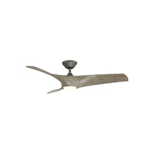 Load image into Gallery viewer, Zephyr Downrod LED Ceiling Fan in 52-Inch/Graphite/Weathered Wood.
