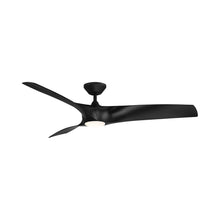 Load image into Gallery viewer, Zephyr Downrod LED Ceiling Fan in 62-Inch/Matte Black.
