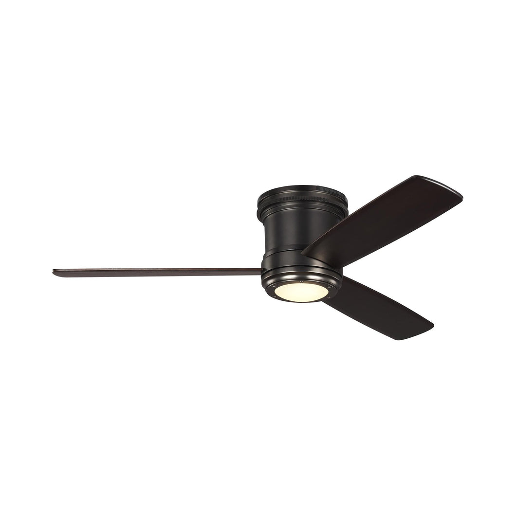 Aerotour Semi-Flush Ceiling Fan in Deep Bronze/Dark Mahogany.