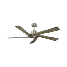 Load image into Gallery viewer, Aspen Ceiling Fan in Brushed Steel/Light Grey Weathered Oak (56-Inch).
