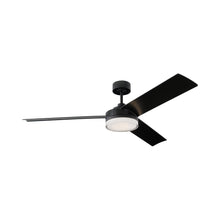 Load image into Gallery viewer, Cirque LED Ceiling Fan in Midnight Black.
