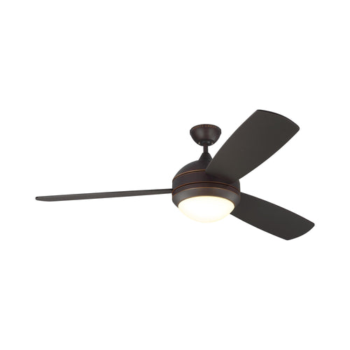 Discus Trio Max LED Ceiling Fan in Roman Bronze/Bronze.