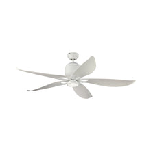 Load image into Gallery viewer, Lily LED Ceiling Fan in Matte White.
