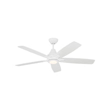 Load image into Gallery viewer, Lowden Indoor / Outdoor LED Ceiling Fan in Matte White/Matte White (52-Inch).
