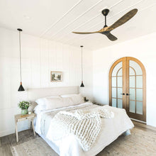 Load image into Gallery viewer, Maverick Ceiling Fan in bedroom.
