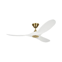 Load image into Gallery viewer, Maverick II Ceiling Fan in Burnished Brass/Matte White (52-Inch).
