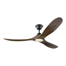 Load image into Gallery viewer, Maverick II Ceiling Fan in Matte Black/Dark Walnut (60-Inch).
