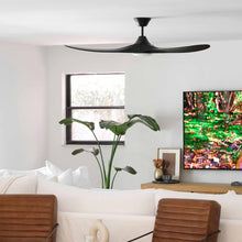 Load image into Gallery viewer, Maverick II Ceiling Fan in living room.
