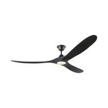 Load image into Gallery viewer, Maverick Max Ceiling Fan in Matte Black/Matte Black (Light Kit Included).
