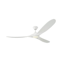 Load image into Gallery viewer, Maverick Max Ceiling Fan in Matte White/Matte White (Light Kit Included).
