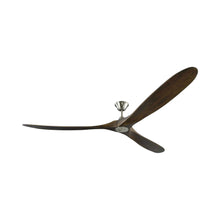 Load image into Gallery viewer, Maverick Super Max Ceiling Fan in Brushed Steel/Dark Walnut.
