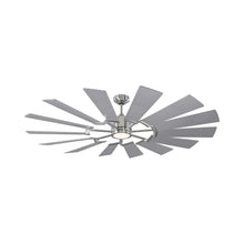 Load image into Gallery viewer, Prairie LED Ceiling Fan in Brushed Steel (62-Inch).

