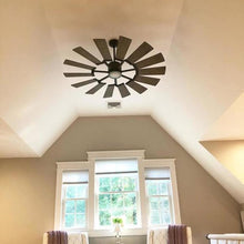 Load image into Gallery viewer, Prairie LED Ceiling Fan in living room.
