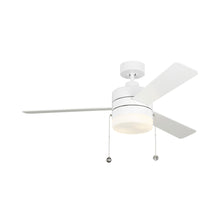 Load image into Gallery viewer, Syrus LED Ceiling Fan in Matte White.
