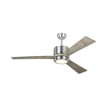 Load image into Gallery viewer, Vision LED Ceiling Fan in Brushed Steel (52-Inch).
