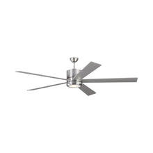 Load image into Gallery viewer, Vision LED Ceiling Fan in Brushed Steel (72-Inch).
