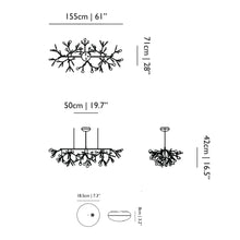 Load image into Gallery viewer, Heracleum III LED Linear Pendant Light - line drawing.
