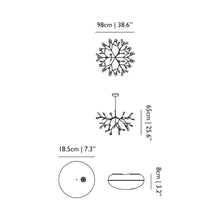 Load image into Gallery viewer, Heracleum III LED Pendant Light - line drawing.
