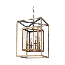 Load image into Gallery viewer, Morgan Chandelier in Gold Silver Leaf (4-Light).

