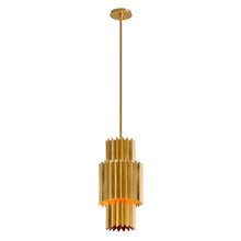 Load image into Gallery viewer, Moxy Pendant Light in Gold Leaf/Double.
