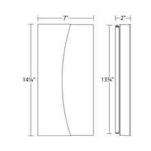 Load image into Gallery viewer, Nami Outdoor LED Wall Light - line drawing.
