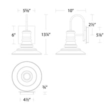 Load image into Gallery viewer, Nantucket Outdoor LED Wall Light - line drawing.
