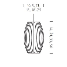 Load image into Gallery viewer, Nelson® Cigar Bubble Pendant Light  - Line Drawing
