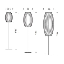 Load image into Gallery viewer, Nelson® Cigar Lotus Floor Lamp in Line Drawing
