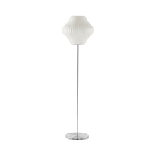 Load image into Gallery viewer, Nelson® Pear Lotus Floor Lamp in Brushed Nickel
