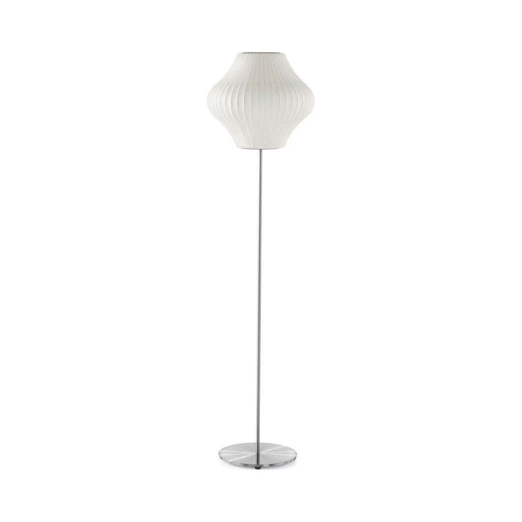 Nelson® Pear Lotus Floor Lamp in Brushed Nickel