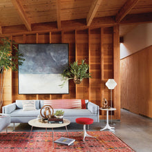 Load image into Gallery viewer, Nelson® Pear Lotus Floor Lamp In Use
