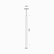 Load image into Gallery viewer, Canna Nuda Metallo LED Pendant Light - line drawing.
