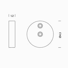 Load image into Gallery viewer, Canna Nuda Metallo LED Pendant Light - line drawing.

