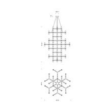 Load image into Gallery viewer, Crown Summa LED Chandelier - line drawing.
