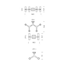 Load image into Gallery viewer, Crown Wall Light - line drawing.
