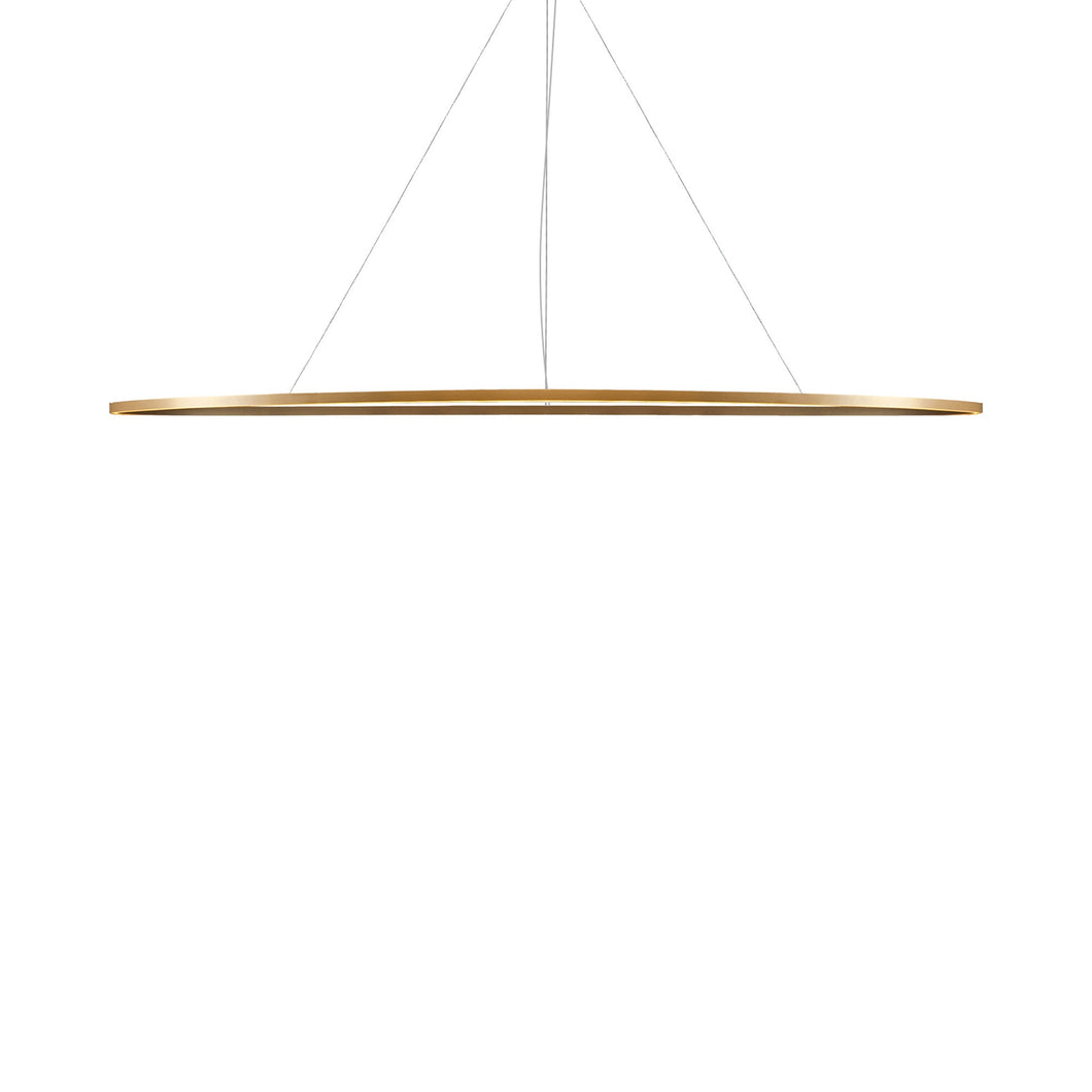 Ellisse LED Mega Pendant Light in Gold Painted.