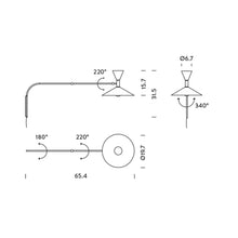 Load image into Gallery viewer, Lampe de Marseille Wall Light - line drawing.
