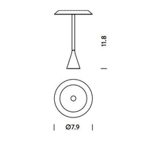 Load image into Gallery viewer, Panama LED Table Lamp - line drawing.
