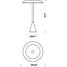 Load image into Gallery viewer, Panama LED Table Lamp - line drawing.
