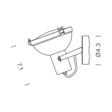 Load image into Gallery viewer, Projecteur Ceiling/ Wall Light - line drawing.
