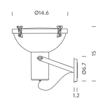 Load image into Gallery viewer, Projecteur Ceiling/ Wall Light - line drawing.

