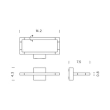 Load image into Gallery viewer, Spigolo LED Ceiling / Wall Light - line drawing.
