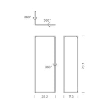 Load image into Gallery viewer, Spigolo LED Floor Lamp - line drawing.
