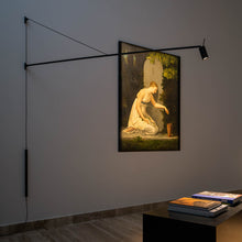 Load image into Gallery viewer, Swan LED Wall Light in living room.

