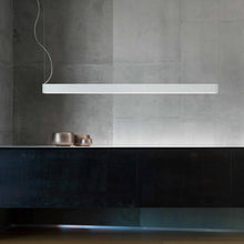 Load image into Gallery viewer, Tru LED Linear Pendant Light in living room.
