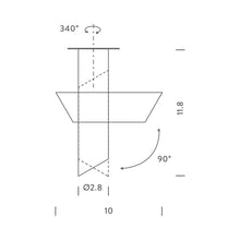 Load image into Gallery viewer, Tubes Large LED Ceiling Light - line drawing.

