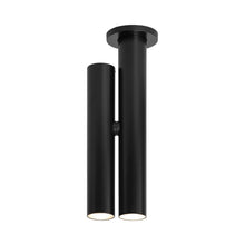 Load image into Gallery viewer, Tubes LED Semi Flush Mount Ceiling Light in Black.
