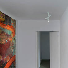 Load image into Gallery viewer, Tubes LED Semi Flush Mount Ceiling Light in living room.
