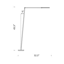 Load image into Gallery viewer, Untitled Linear LED Reading Floor Lamp - line drawing.
