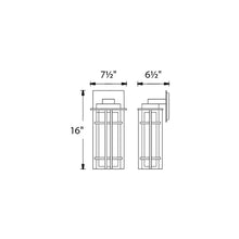 Load image into Gallery viewer, Nest Outdoor LED Wall Light - line drawing.

